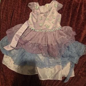 Sparkling Butterfly Kids Costume - Purple and Blue